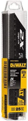 DeWALT - 8" Long x 1" Thick, Bi-Metal Reciprocating Saw Blade - Straight Profile, 14 to 18 TPI, Toothed Edge - Eagle Tool & Supply