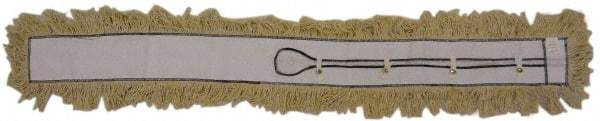 PRO-SOURCE - 60" Long x 3-1/2" Wide Cotton Dust Mop Head - White, Looped Head, Launderable - Eagle Tool & Supply