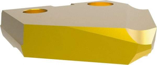 Allied Machine and Engineering - 1-1/16" Diam x 3/16" Thick, Seat Code 2, 90° Included Angle Spade Drill Insert - TiN Coated, Cobalt, Grade Super Cobalt, Series T-A - Eagle Tool & Supply