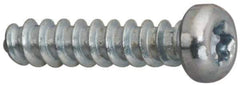Made in USA - M2 Pan Head Torx Sheet Metal Screw - Case Hardened Steel, 5" Length Under Head, Grade 1022, T5 Drive - Eagle Tool & Supply