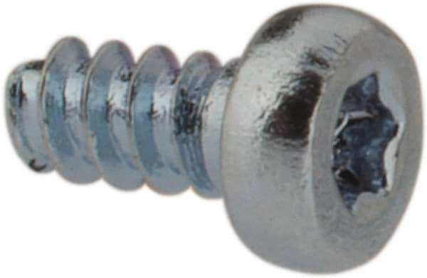Made in USA - M1.4 Pan Head Torx Sheet Metal Screw - Case Hardened Steel, 3" Length Under Head, Grade 1022, T3 Drive - Eagle Tool & Supply
