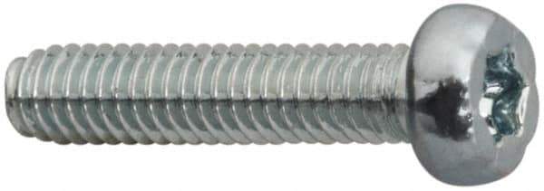 Made in USA - M1.4 Pan Head Torx Sheet Metal Screw - Case Hardened Steel, 3" Length Under Head, Grade 1022, T3 Drive - Eagle Tool & Supply