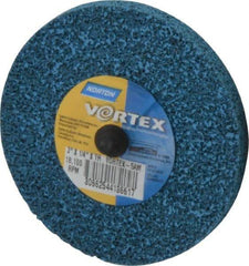 Norton - 3" Medium Grade Aluminum Oxide Deburring Disc - Quick Change Connection - Eagle Tool & Supply