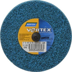 Norton - 3" Medium Grade Aluminum Oxide Deburring Disc - Quick Change Connection - Eagle Tool & Supply