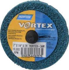 Norton - 2" Medium Grade Aluminum Oxide Deburring Disc - Quick Change Connection - Eagle Tool & Supply