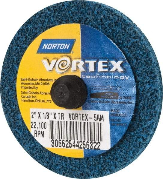 Norton - 2" Medium Grade Aluminum Oxide Deburring Disc - Quick Change Connection - Eagle Tool & Supply