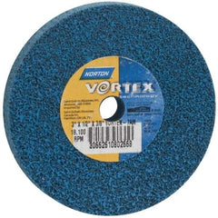 Norton - 3" Diam, 1/4" Face Width, 3/8" Center Hole, Medium Grade, Aluminum Oxide Deburring Wheel - Unitized, Medium Density 3 Grade - Eagle Tool & Supply