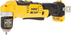 DeWALT - 20 Volt 3/8" Chuck Right Angle Handle Cordless Drill - 0-650 & 0-2000 RPM, Keyless Chuck, Reversible, Lithium-Ion Batteries Not Included - Eagle Tool & Supply