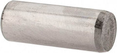 Made in USA - 6mm Diam x 16mm Pin Length Alloy Steel Standard Dowel Pin - Bright Finish, C 47-58 & C 60 (Surface) Hardness, 1 Beveled & 1 Rounded End - Eagle Tool & Supply