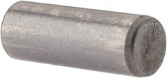 Made in USA - 5mm Diam x 14mm Pin Length Alloy Steel Standard Dowel Pin - Bright Finish, C 47-58 & C 60 (Surface) Hardness, 1 Beveled & 1 Rounded End - Eagle Tool & Supply
