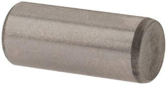 Made in USA - 5mm Diam x 12mm Pin Length Alloy Steel Standard Dowel Pin - Bright Finish, C 47-58 & C 60 (Surface) Hardness, 1 Beveled & 1 Rounded End - Eagle Tool & Supply