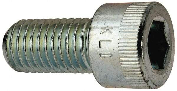 Made in USA - 5/8-11 UNC Hex Socket Drive, Socket Cap Screw - Alloy Steel, Zinc-Plated Finish, Fully Threaded, 1-1/4" Length Under Head - Eagle Tool & Supply