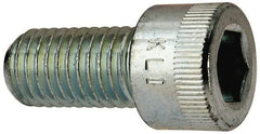 Made in USA - 5/8-11 UNC Hex Socket Drive, Socket Cap Screw - Alloy Steel, Zinc-Plated Finish, Fully Threaded, 1-1/4" Length Under Head - Eagle Tool & Supply