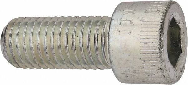 Made in USA - 5/8-11 UNC Hex Socket Drive, Socket Cap Screw - Alloy Steel, Zinc-Plated Finish, Fully Threaded, 1-1/2" Length Under Head - Eagle Tool & Supply