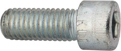 Made in USA - 1/2-13 UNC Hex Socket Drive, Socket Cap Screw - Alloy Steel, Zinc-Plated Finish, Fully Threaded, 1-1/4" Length Under Head - Eagle Tool & Supply