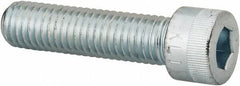 Made in USA - 1/2-13 UNC Hex Socket Drive, Socket Cap Screw - Alloy Steel, Zinc-Plated Finish, Fully Threaded, 2" Length Under Head - Eagle Tool & Supply