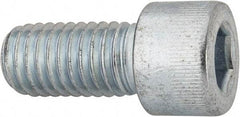 Made in USA - 1/2-13 UNC Hex Socket Drive, Socket Cap Screw - Alloy Steel, Zinc-Plated Finish, Fully Threaded, 1" Length Under Head - Eagle Tool & Supply