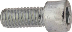 Made in USA - 3/8-16 UNC Hex Socket Drive, Socket Cap Screw - Alloy Steel, Zinc-Plated Finish, Fully Threaded, 7/8" Length Under Head - Eagle Tool & Supply