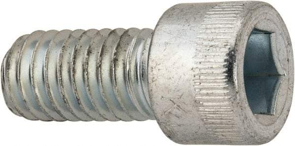 Made in USA - 3/8-16 UNC Hex Socket Drive, Socket Cap Screw - Alloy Steel, Zinc-Plated Finish, Fully Threaded, 3/4" Length Under Head - Eagle Tool & Supply