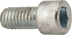 Made in USA - 3/8-16 UNC Hex Socket Drive, Socket Cap Screw - Alloy Steel, Zinc-Plated Finish, Fully Threaded, 3/4" Length Under Head - Eagle Tool & Supply