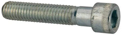 Made in USA - 3/8-16 UNC Hex Socket Drive, Socket Cap Screw - Alloy Steel, Zinc-Plated Finish, Partially Threaded, 2" Length Under Head - Eagle Tool & Supply
