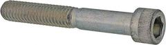 Made in USA - 5/16-18 UNC Hex Socket Drive, Socket Cap Screw - Alloy Steel, Zinc-Plated Finish, Partially Threaded, 2-1/4" Length Under Head - Eagle Tool & Supply