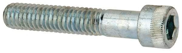 Made in USA - 5/16-18 UNC Hex Socket Drive, Socket Cap Screw - Alloy Steel, Zinc-Plated Finish, Partially Threaded, 1-3/4" Length Under Head - Eagle Tool & Supply