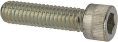 Made in USA - 5/16-18 UNC Hex Socket Drive, Socket Cap Screw - Alloy Steel, Zinc-Plated Finish, Fully Threaded, 1-1/4" Length Under Head - Eagle Tool & Supply