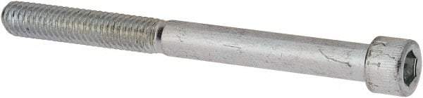 Made in USA - 5/16-18 UNC Hex Socket Drive, Socket Cap Screw - Alloy Steel, Zinc-Plated Finish, Partially Threaded, 3-1/2" Length Under Head - Eagle Tool & Supply