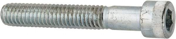 Made in USA - 5/16-18 UNC Hex Socket Drive, Socket Cap Screw - Alloy Steel, Zinc-Plated Finish, Partially Threaded, 2" Length Under Head - Eagle Tool & Supply