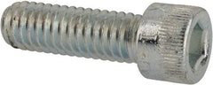 Made in USA - 5/16-18 UNC Hex Socket Drive, Socket Cap Screw - Alloy Steel, Zinc-Plated Finish, Fully Threaded, 1" Length Under Head - Eagle Tool & Supply
