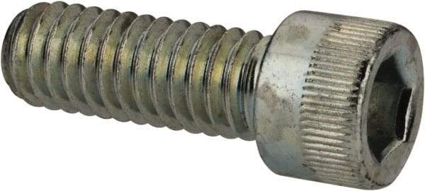 Made in USA - 5/16-18 UNC Hex Socket Drive, Socket Cap Screw - Alloy Steel, Zinc-Plated Finish, Fully Threaded, 7/8" Length Under Head - Eagle Tool & Supply