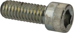 Made in USA - 5/16-18 UNC Hex Socket Drive, Socket Cap Screw - Alloy Steel, Zinc-Plated Finish, Fully Threaded, 7/8" Length Under Head - Eagle Tool & Supply