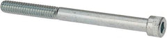 Made in USA - 1/4-20 UNC Hex Socket Drive, Socket Cap Screw - Alloy Steel, Zinc-Plated Finish, Partially Threaded, 3" Length Under Head - Eagle Tool & Supply