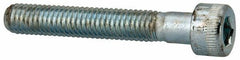 Made in USA - #10-32 UNF Hex Socket Drive, Socket Cap Screw - Alloy Steel, Zinc-Plated Finish, Partially Threaded, 1-1/4" Length Under Head - Eagle Tool & Supply