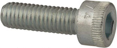 Made in USA - #10-32 UNF Hex Socket Drive, Socket Cap Screw - Alloy Steel, Zinc-Plated Finish, Fully Threaded, 5/8" Length Under Head - Eagle Tool & Supply