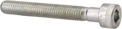 Made in USA - #10-32 UNF Hex Socket Drive, Socket Cap Screw - Alloy Steel, Zinc-Plated Finish, Partially Threaded, 1-1/2" Length Under Head - Eagle Tool & Supply