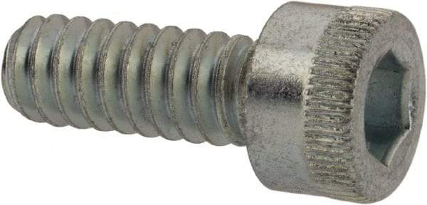 Made in USA - #10-24 UNC Hex Socket Drive, Socket Cap Screw - Alloy Steel, Zinc-Plated Finish, Fully Threaded, 1/2" Length Under Head - Eagle Tool & Supply