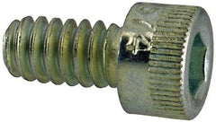 Made in USA - #10-24 UNC Hex Socket Drive, Socket Cap Screw - Alloy Steel, Zinc-Plated Finish, Fully Threaded, 3/8" Length Under Head - Eagle Tool & Supply