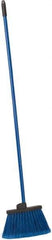 PRO-SOURCE - 12" Wide, Blue Polypropylene Bristles, 46-1/2" Vinyl-Coated Metal Handle, Angled Broom - Flagged - Eagle Tool & Supply