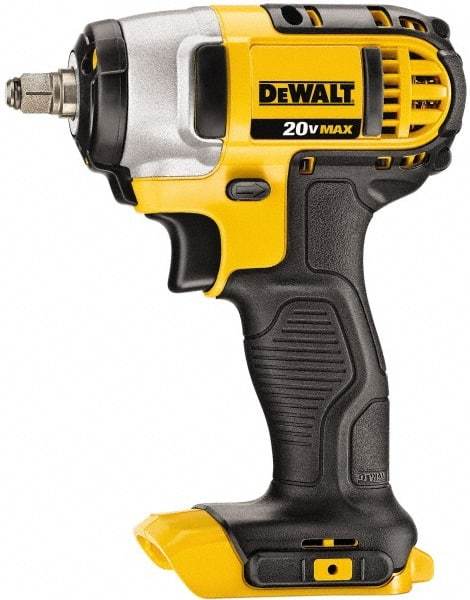 DeWALT - 3/8" Drive 20 Volt Pistol Grip Cordless Impact Wrench & Ratchet - 2,300 RPM, 0 to 2,700 BPM, 130 Ft/Lb Torque, Lithium-Ion Batteries Not Included - Eagle Tool & Supply