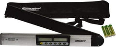 Johnson Level & Tool - 182.5° Measuring Range, Magnetic Base Digital Protractor - 0.10° Resolution, 21 Inch Long Blade, Accuracy Up to 0.10°, (3) AA Batteries Not Included - Eagle Tool & Supply