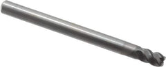 OSG - 3/16", 4 Flute, Single End, Solid Carbide, 0.03" Corner Radius End Mill - 2-1/4" OAL, 45° Helix, 3/16" LOC, 1/2" Extended Reach - Eagle Tool & Supply