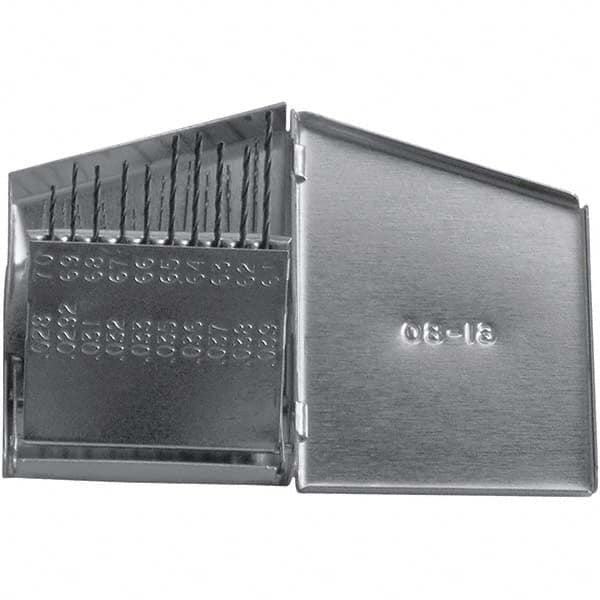 Chicago-Latrobe - 0.0135 to 0.039", 135° Point, Oxide Finish, High Speed Steel Jobber Length Drill Bit Set - Eagle Tool & Supply