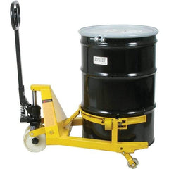 Wesco Industrial Products - 660 Lb Load Capacity, 55 Gal Drum Lifter - 28-1/2" Wide x 47-1/2" High, 3 Steel Wheels - Eagle Tool & Supply