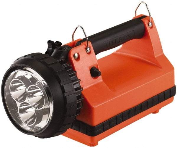 Streamlight - White LED Bulb, 540 Lumens, Spotlight/Lantern Flashlight - Orange Plastic Body, 1 Lead-Acid Battery Included - Eagle Tool & Supply
