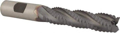 Niagara Cutter - 5/8" Diam, Coarse Pitch, 2-1/2" LOC, 4 Flute Cobalt Roughing Square End Mill - TiCN Finish, 4-5/8" OAL, 5/8" Shank Diam, Single End, 30° Helix - Eagle Tool & Supply