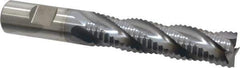 Niagara Cutter - 3/4" Diam, Coarse Pitch, 3" LOC, 4 Flute Cobalt Roughing Square End Mill - TiCN Finish, 5-1/4" OAL, 3/4" Shank Diam, Single End, 30° Helix - Eagle Tool & Supply