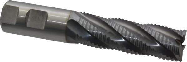 Niagara Cutter - 1" Diam, Coarse Pitch, 3" LOC, 5 Flute Cobalt Roughing Square End Mill - TiCN Finish, 5-1/2" OAL, 1" Shank Diam, Single End, 30° Helix - Eagle Tool & Supply
