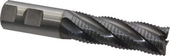 Niagara Cutter - 1" Diam, Coarse Pitch, 3" LOC, 5 Flute Cobalt Roughing Square End Mill - TiCN Finish, 5-1/2" OAL, 1" Shank Diam, Single End, 30° Helix - Eagle Tool & Supply